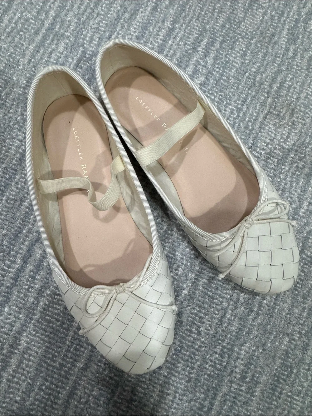 Loeffler Randall Leonie Soft Ballet Flats in Cream